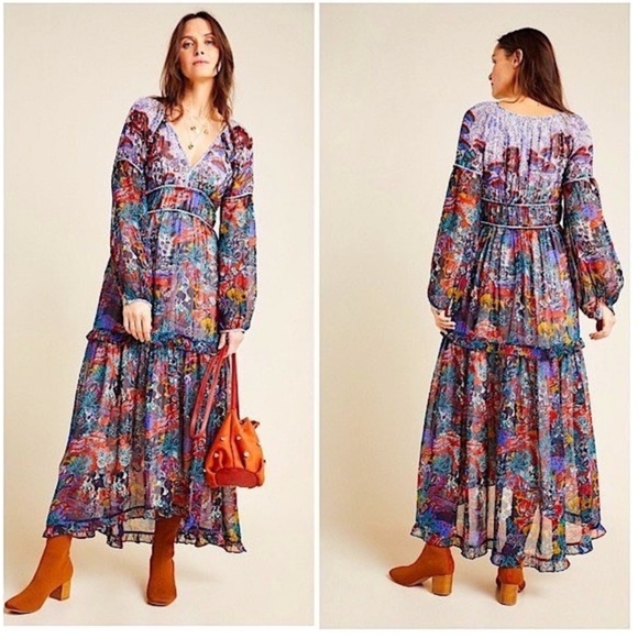 Anthropologie Dresses & Skirts - Anthropologie Maeve Annabella Maxi Tiered Dress Size 2